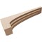 Ekena Millwork 3"W x 18"D x 6"H Thin Rockford Rough Cedar Woodgrain TimberThane Corbel, Primed Tan CORUR03X18X06ROCRCPR - alternate 6
